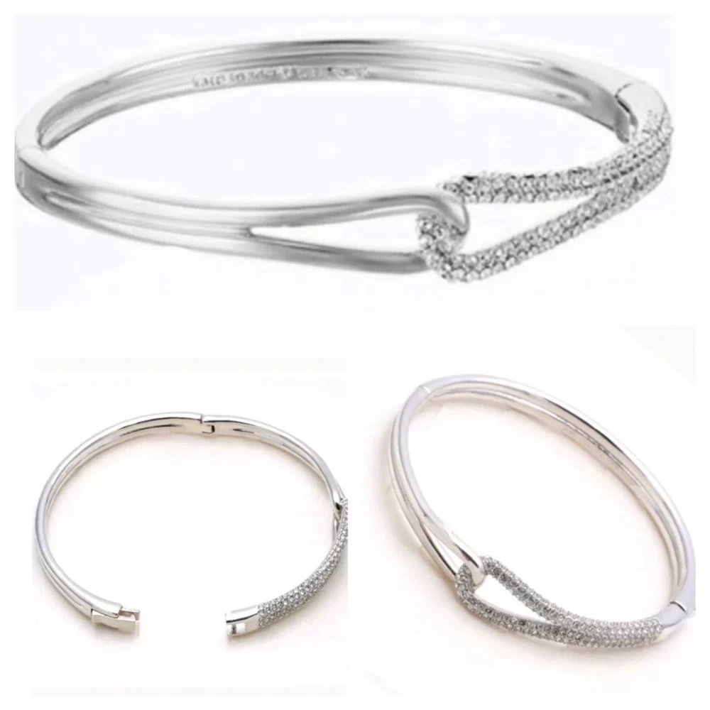 Kate Spade Silver Crystal Infiniti Bracelet NWT - Picture 3 of 5